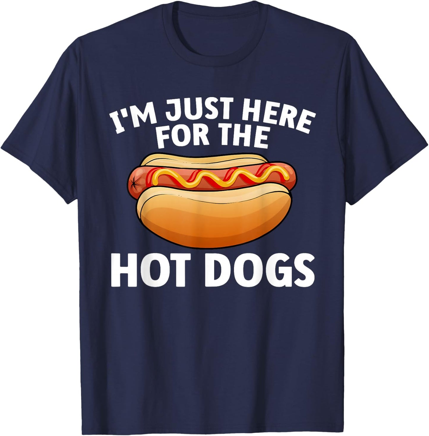 Funny Hotdog Women Kids Food Hot Dog Lovers Foodie T-Shirt - T-Shirt | Navy