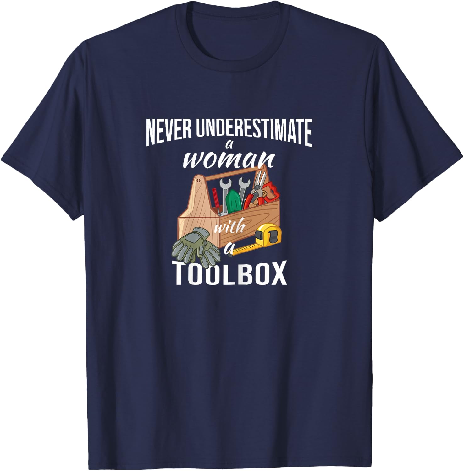 Funny Home Improvement Designs Handywoman T-Shirt - T-Shirt | Navy