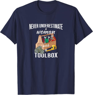 Funny Home Improvement Designs Handywoman T-Shirt - T-Shirt | Navy