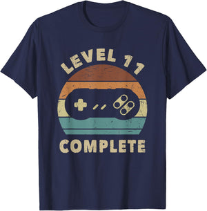 11th Wedding Anniversary Her Funny Level 11 Complete T-Shirt - T-Shirt | Navy