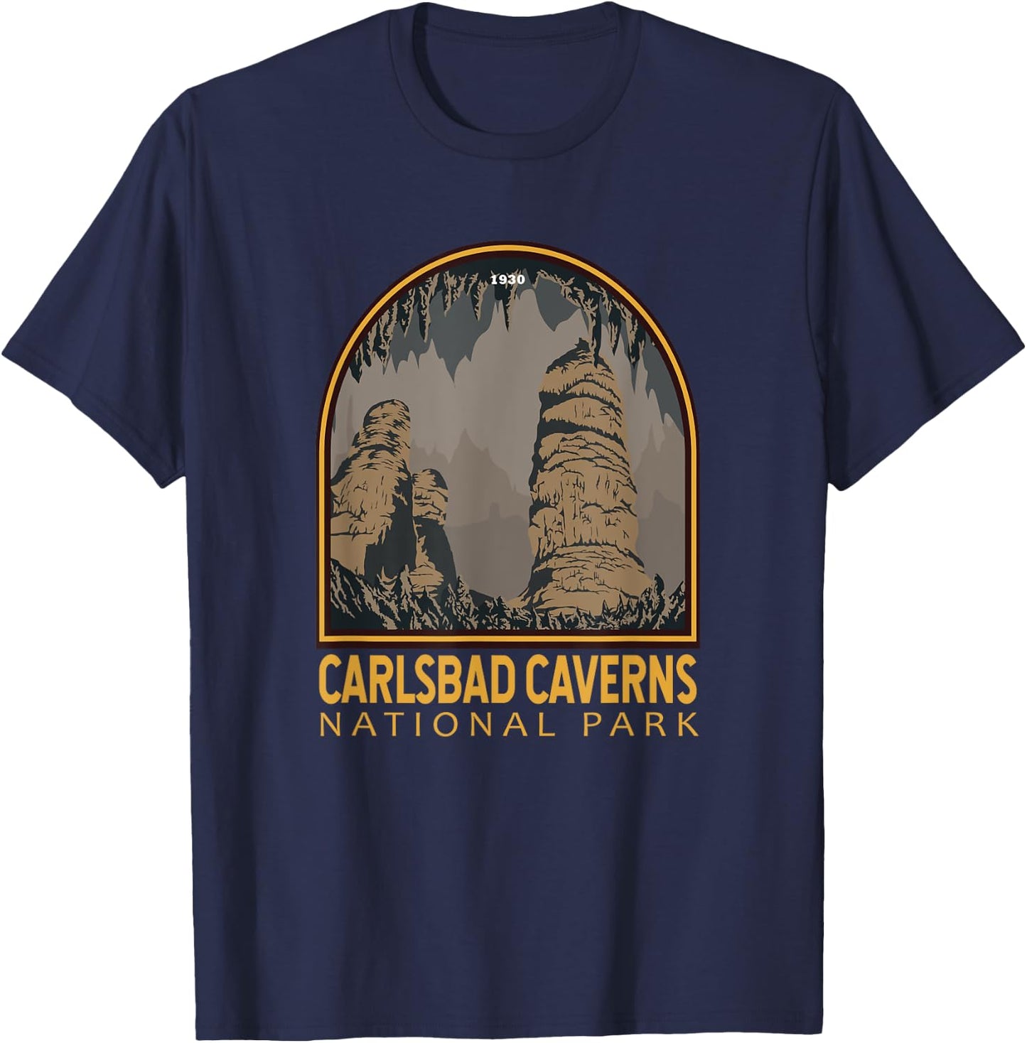 Carlsbad Caverns National Park Vintage Emblem T-Shirt - T-Shirt | Navy