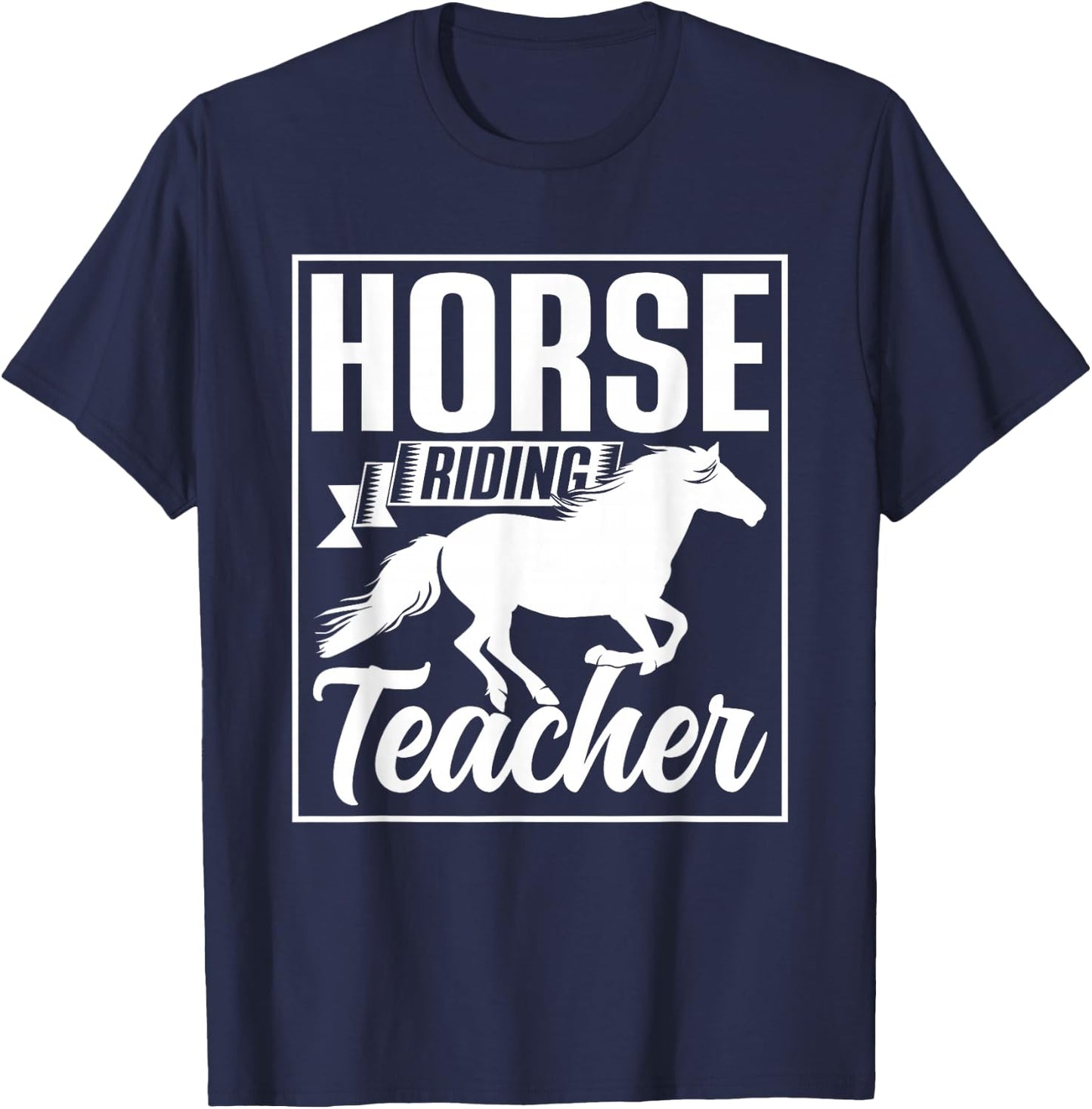 Horse Riding Teacher Rider Lover Equestrian T-Shirt - T-Shirt | Navy