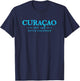 Colourful Curacao Retro Throwback Souvenir on the T-Shirt - T-Shirt | Navy