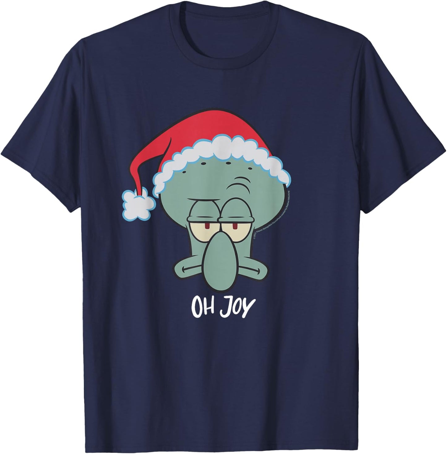 Spongebob Squarepants Squidward Christmas Joy T-Shirt - T-Shirt | Navy