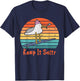 Keep It Salty Vintage Sunset Seagull Lover Funny Quote T-Shirt - T-Shirt | Navy