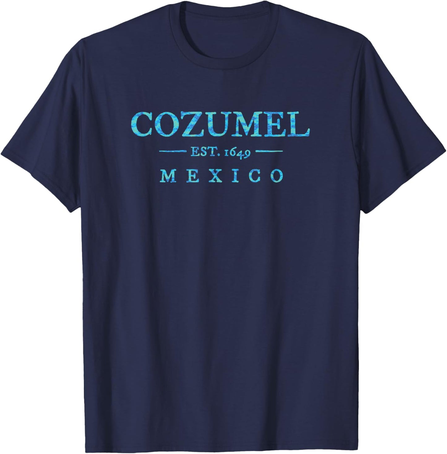Cozumel Mexico Colorful Retro Throwback Boys Girls Souvenir T-Shirt - T-Shirt | Navy