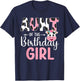 Aunt Of The Birthday Girl Farm Cow 1 St Birthday Girl T-Shirt - T-Shirt | Navy