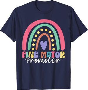 Fine Motor Promoter Ot Occupational Therapy Month Therapist T-Shirt - T-Shirt | Navy