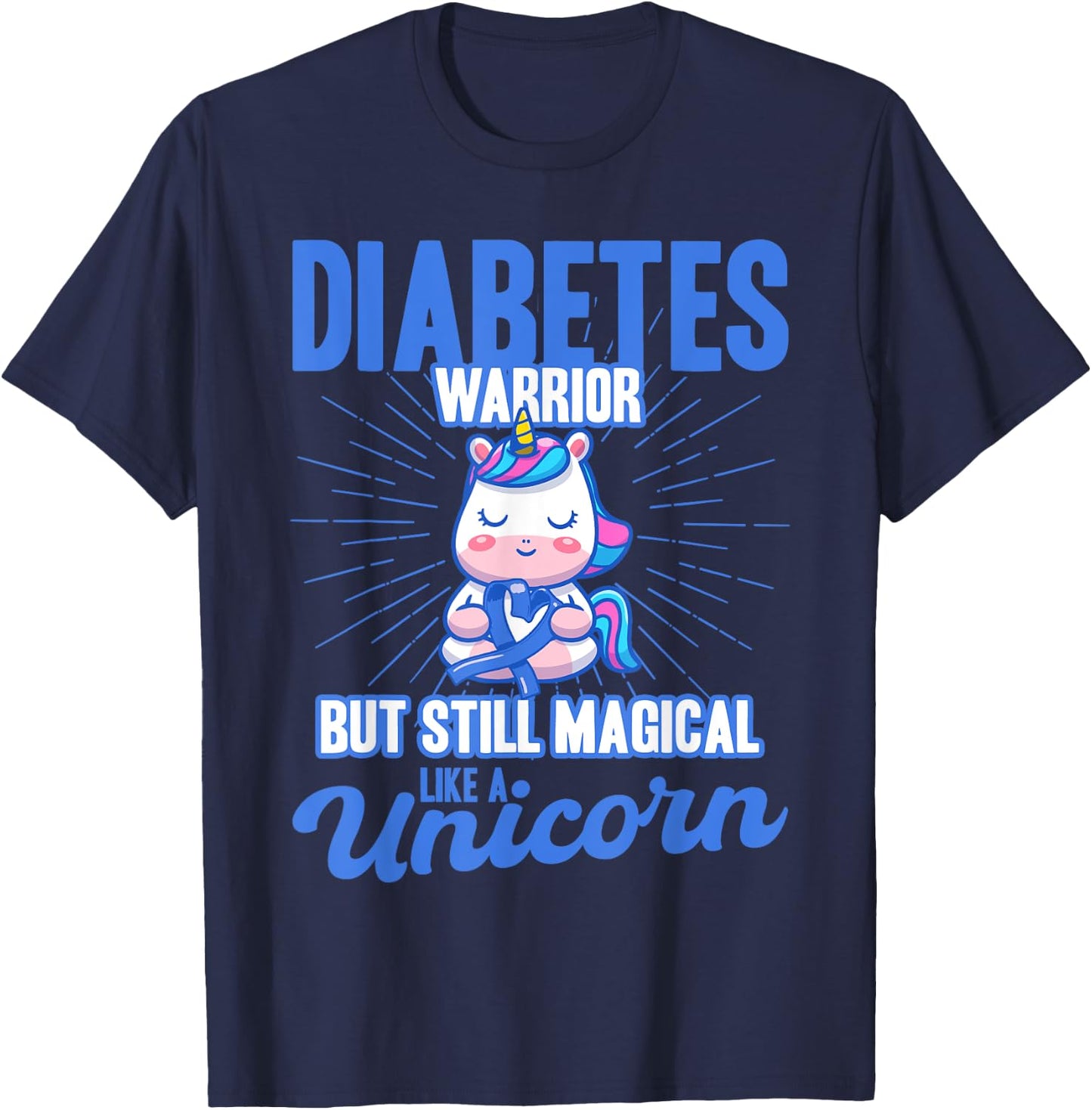 Magical Like A Unicorn Diabetes Awareness T-Shirt - T-Shirt | Navy