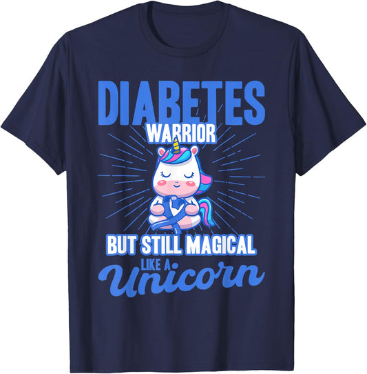 Magical Like A Unicorn Diabetes Awareness T-Shirt - T-Shirt | Navy