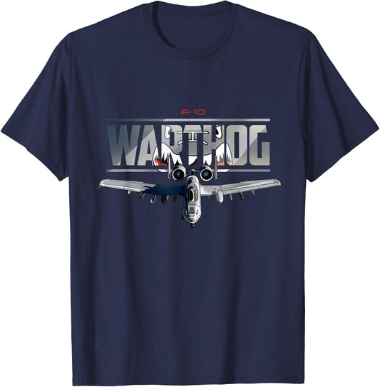 American Military Airplane Warthog Pilot T-Shirt - T-Shirt | Navy