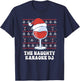 The Naughty Karaoke DJ Funny Christmas T-Shirt - T-Shirt | Navy