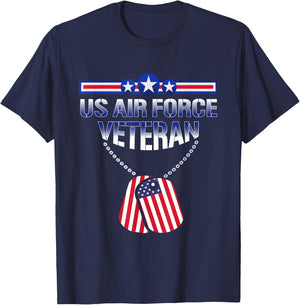 Vintage US Air Force Veteran - Vintage USAF Veteran T-Shirt - T-Shirt | Navy