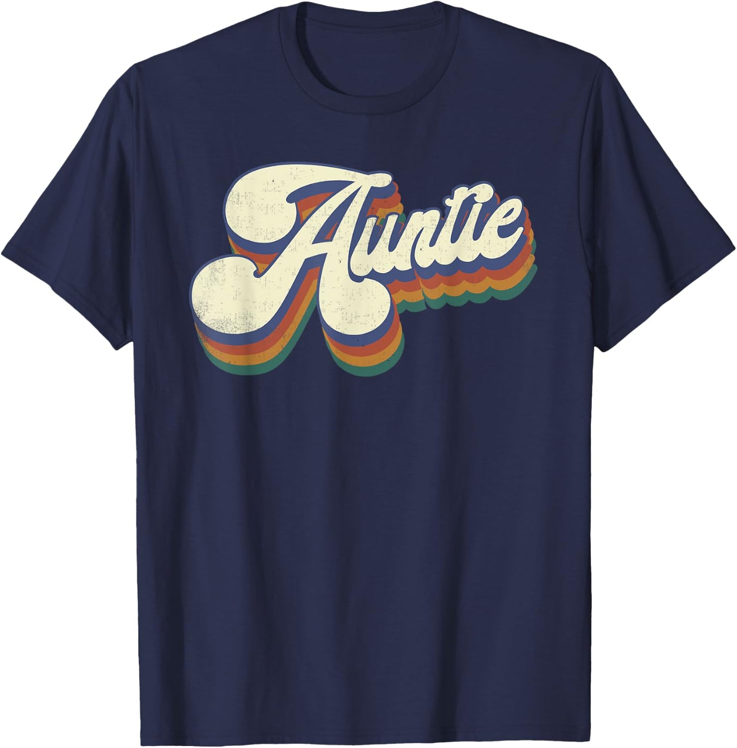 Auntie Gifts Retro Vintage Mother's Day Aunt T-Shirt - T-Shirt | Navy