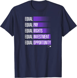 USWNTPA - Equal - Fight For Equality - USA Soccer T-Shirt - T-Shirt | Navy
