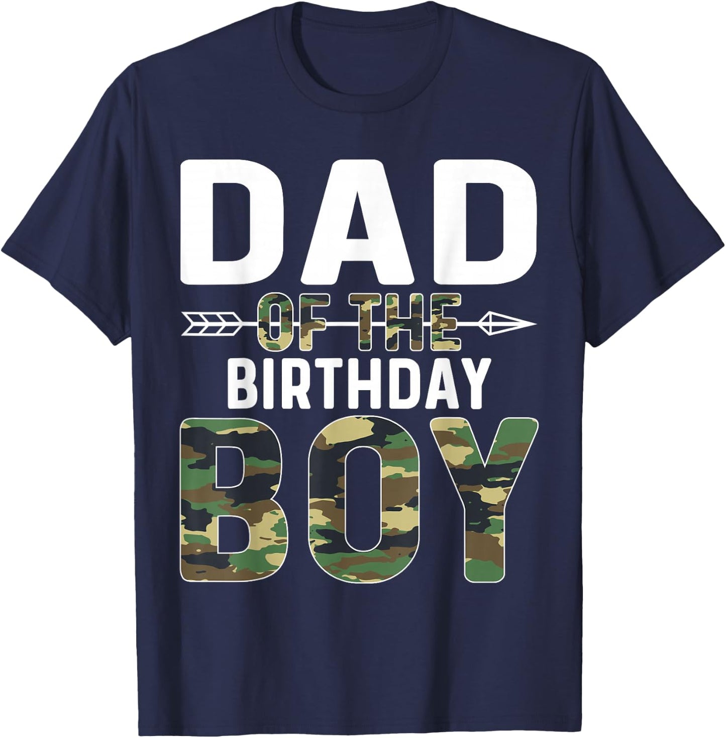 Camouflage Dad of the Birthday Boy T-Shirt - T-Shirt | Navy