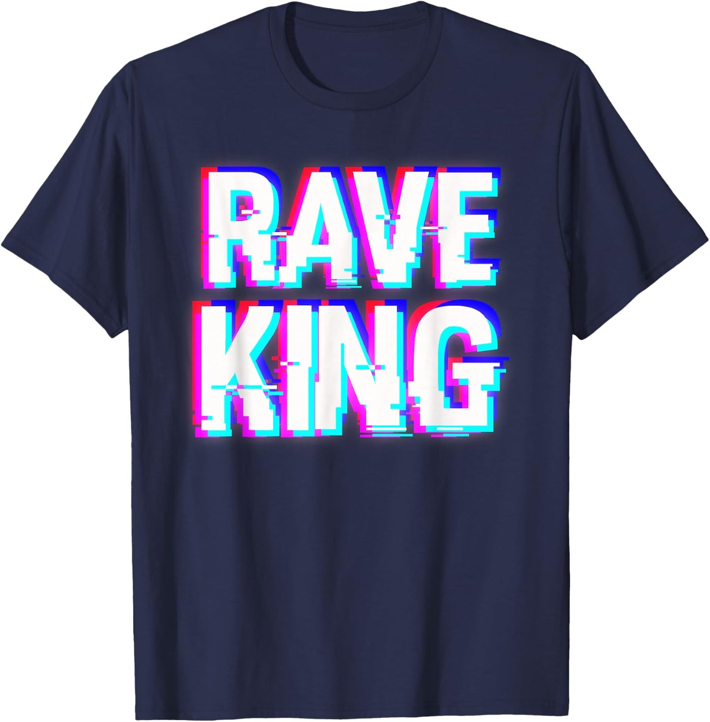 Music EDM Techno Rave King T-Shirt - T-Shirt | Navy