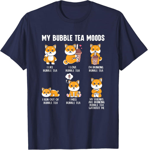My Bubble Tea Moods Cute Kawaii Boba Tea Bubble Tea