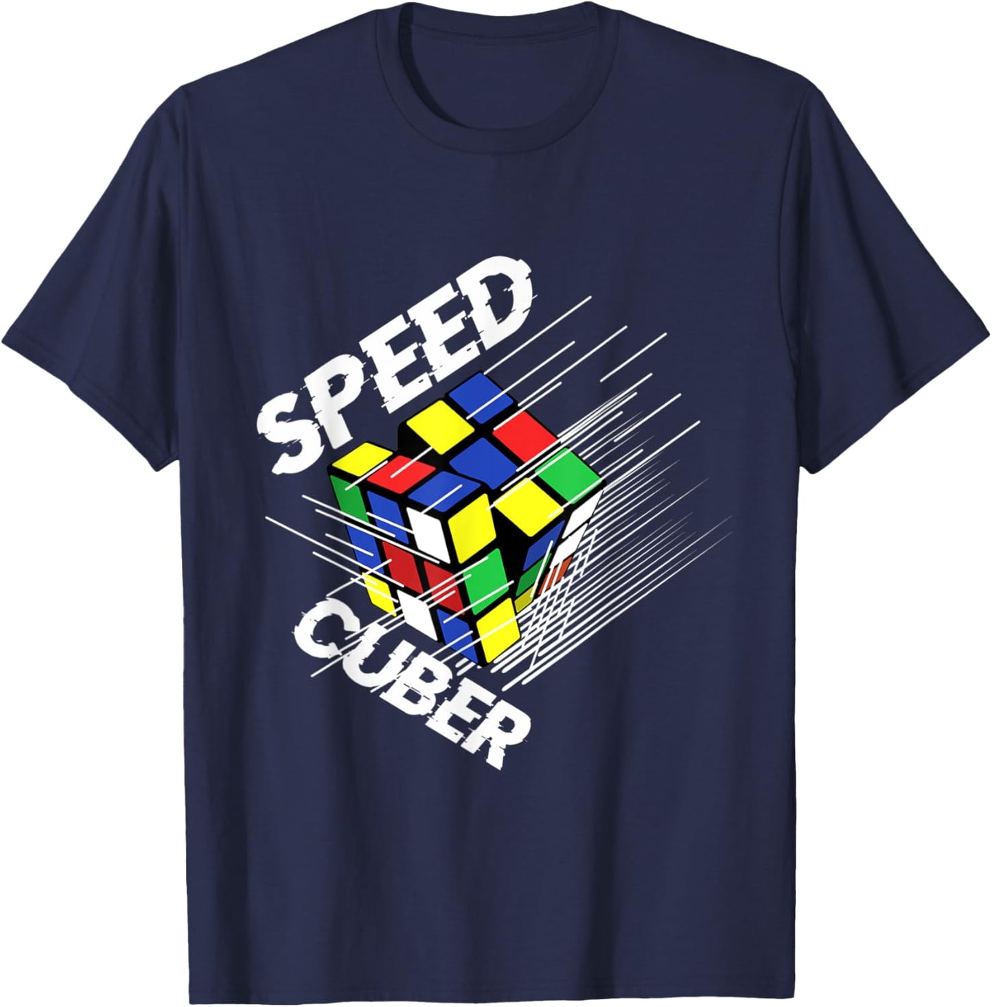 Speed Cubing Puzzle Cubing Cuber Lover Kids Boys Girls Adult T-Shirt - T-Shirt | Navy