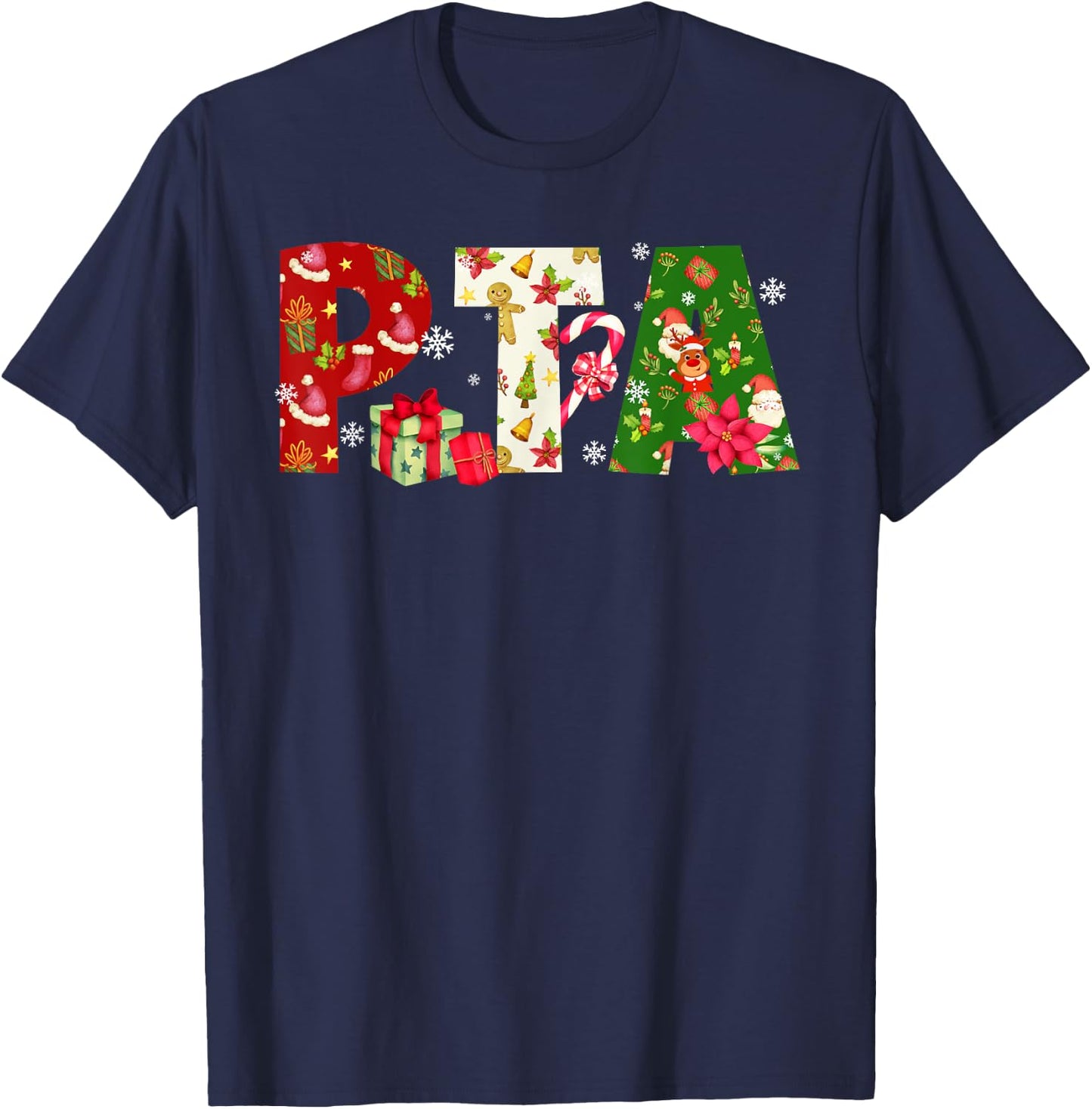 Christmas PTA Physical Therapy Assistant Therapist Xmas T-Shirt - T-Shirt | Navy