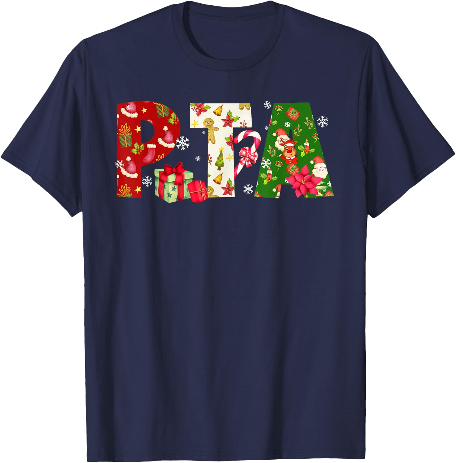 Christmas PTA Physical Therapy Assistant Therapist Xmas T-Shirt - T-Shirt | Navy