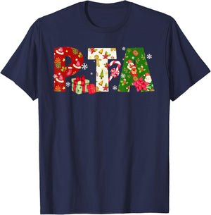Christmas PTA Physical Therapy Assistant Therapist Xmas T-Shirt - T-Shirt | Navy