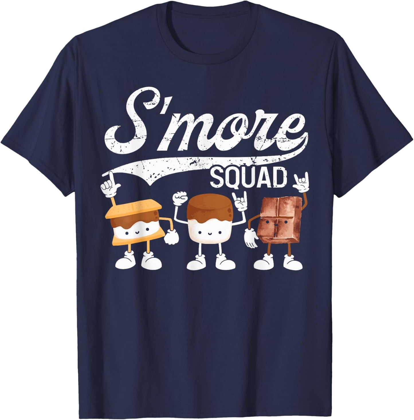 Smore Squad Camping Campfire Chocolate Marshmallow S'Mores T-Shirt - T-Shirt | Navy