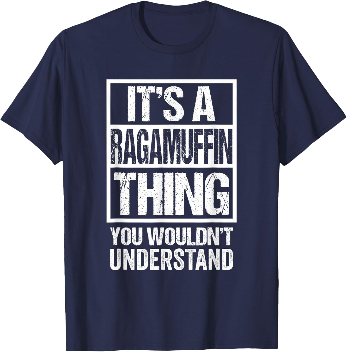 Funny Ragamuffin Breed Breeder Quote Ragamuffin Cat Lover Men Women Girls Kids T-Shirt - T-Shirt | Navy