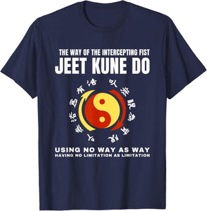 The Way Of The Intercepting Fist JKD Jeet Kune Do T-Shirt - T-Shirt | Navy