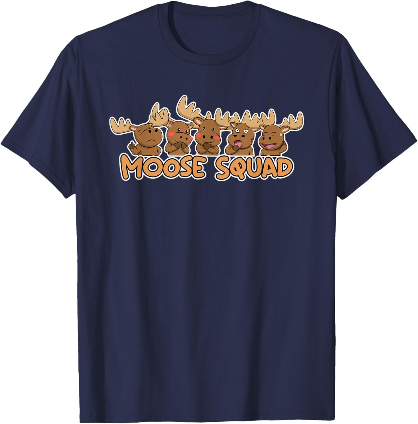 Moose Squad Team Elk Wildlife Animal Nature T-Shirt - T-Shirt | Navy