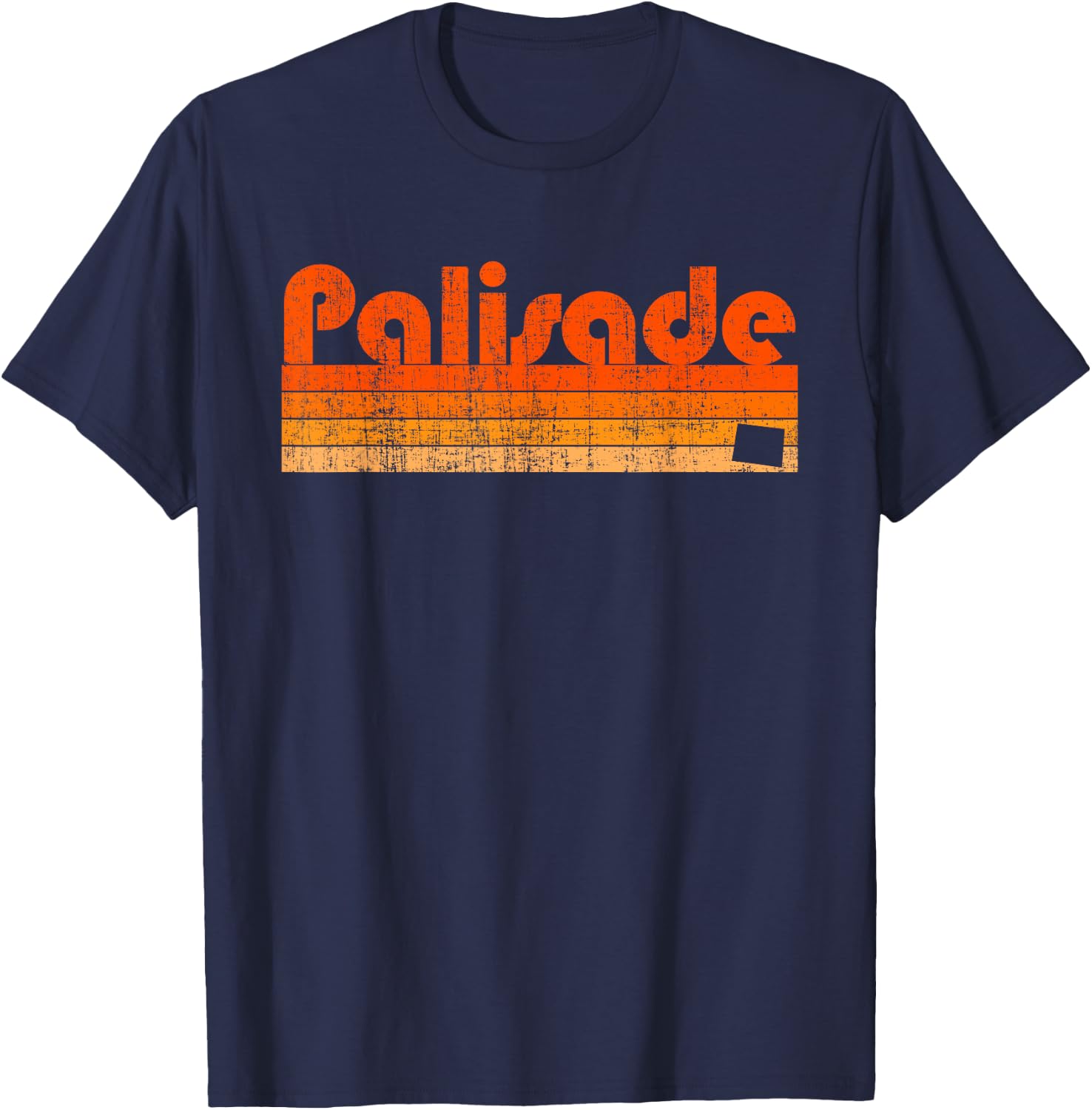 Palisade, Colorado Retro 80s Style T-Shirt - T-Shirt | Navy