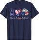 mb35 Peace Love Beer Lover American Flag 4th Of July T-Shirt - T-Shirt | Navy