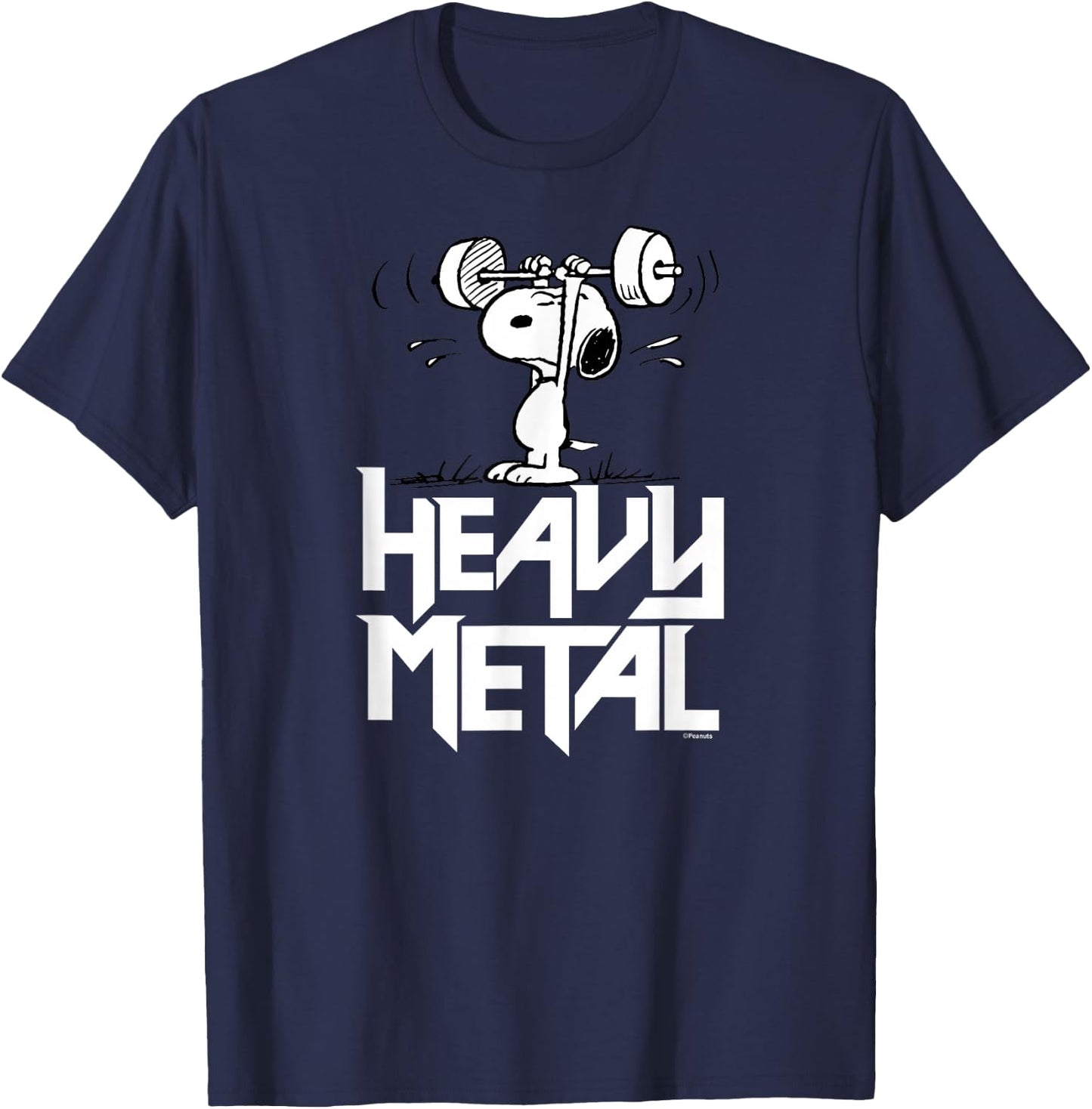 Peanuts - Heavy Metal Snoopy T-Shirt - T-Shirt | Navy