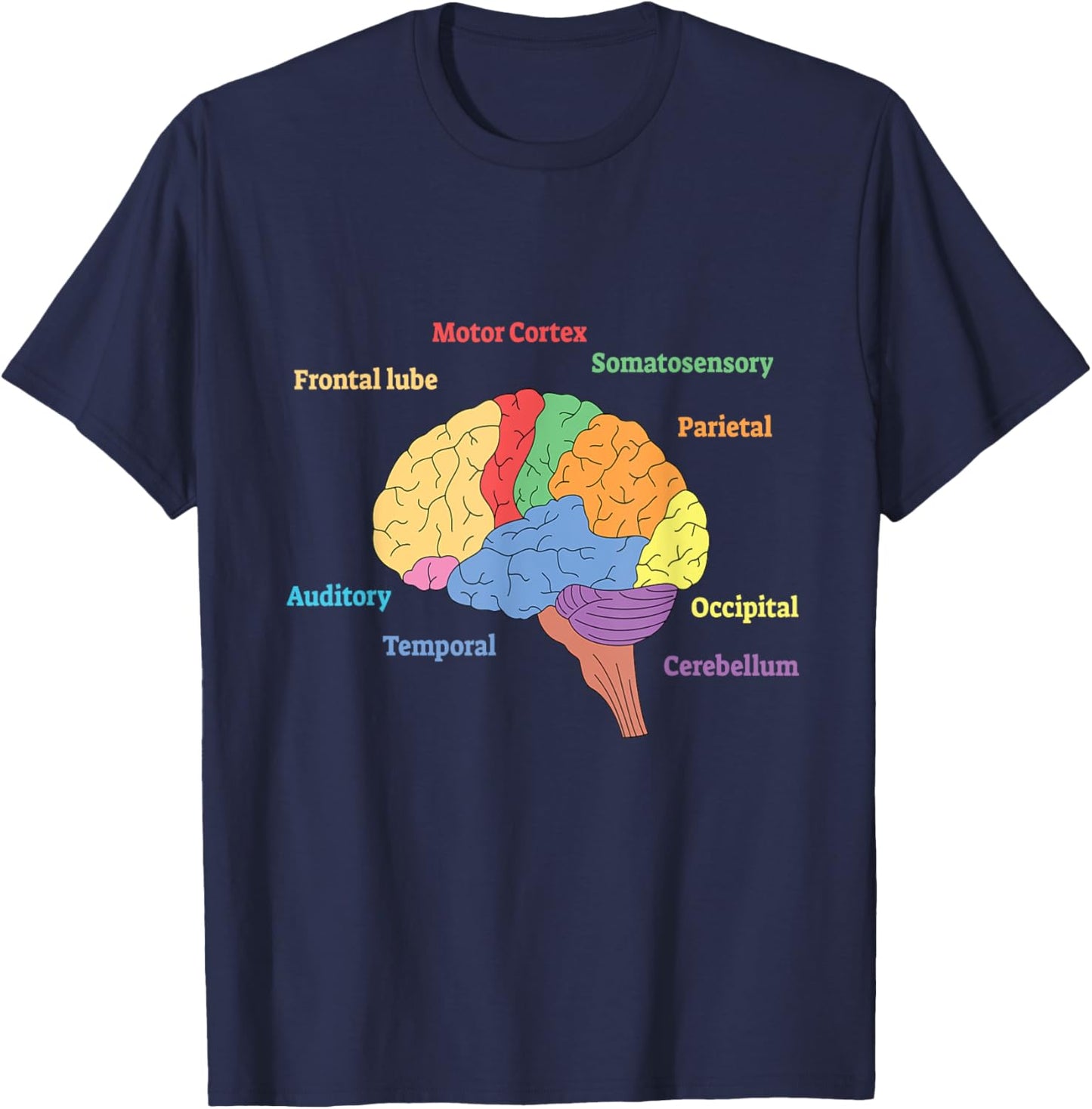 Diagram Brain I Brain Neurologist Neuroscience Brain T-Shirt - T-Shirt | Navy