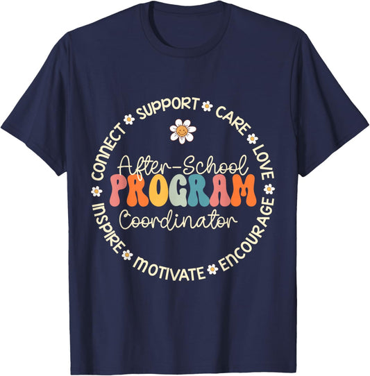 After School Program Coordinator Week Back to School T-Shirt - T-Shirt | Navy