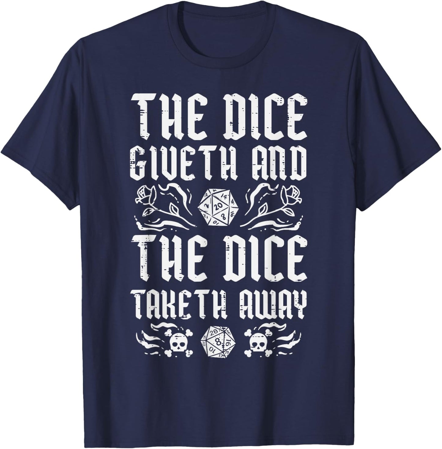 Rpg Giveth Taketh Funny Gamer Men Boys Kids T-Shirt - T-Shirt | Navy