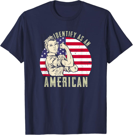 I Identify as an American T-Shirt - T-Shirt | Navy