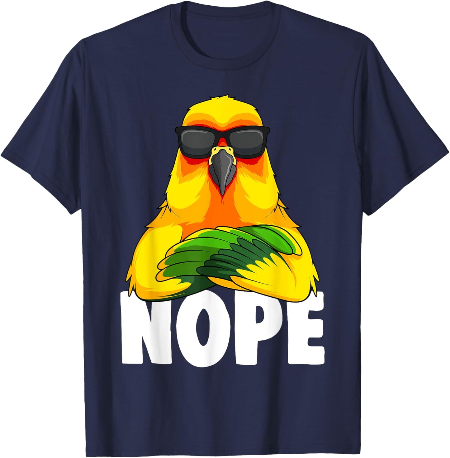 Sun Conure Parrot Bird T-Shirt - T-Shirt | Navy