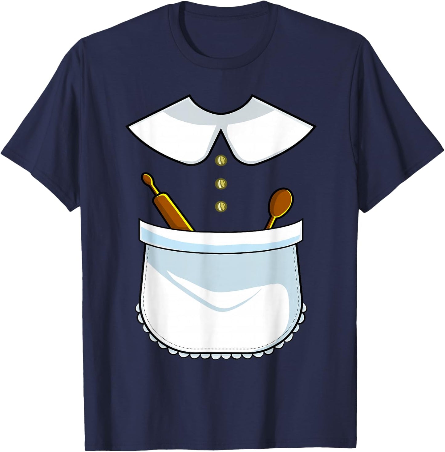 Pilgrim Costume Lady Thanksgiving Turkey Day Women Girls T-Shirt - T-Shirt | Navy
