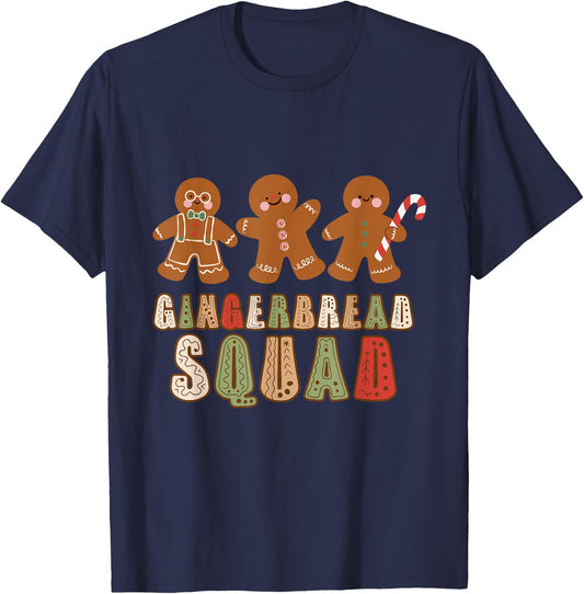 Gingerbread Squad Cute Lover Ginger Bread Cookie T-Shirt - T-Shirt | Navy