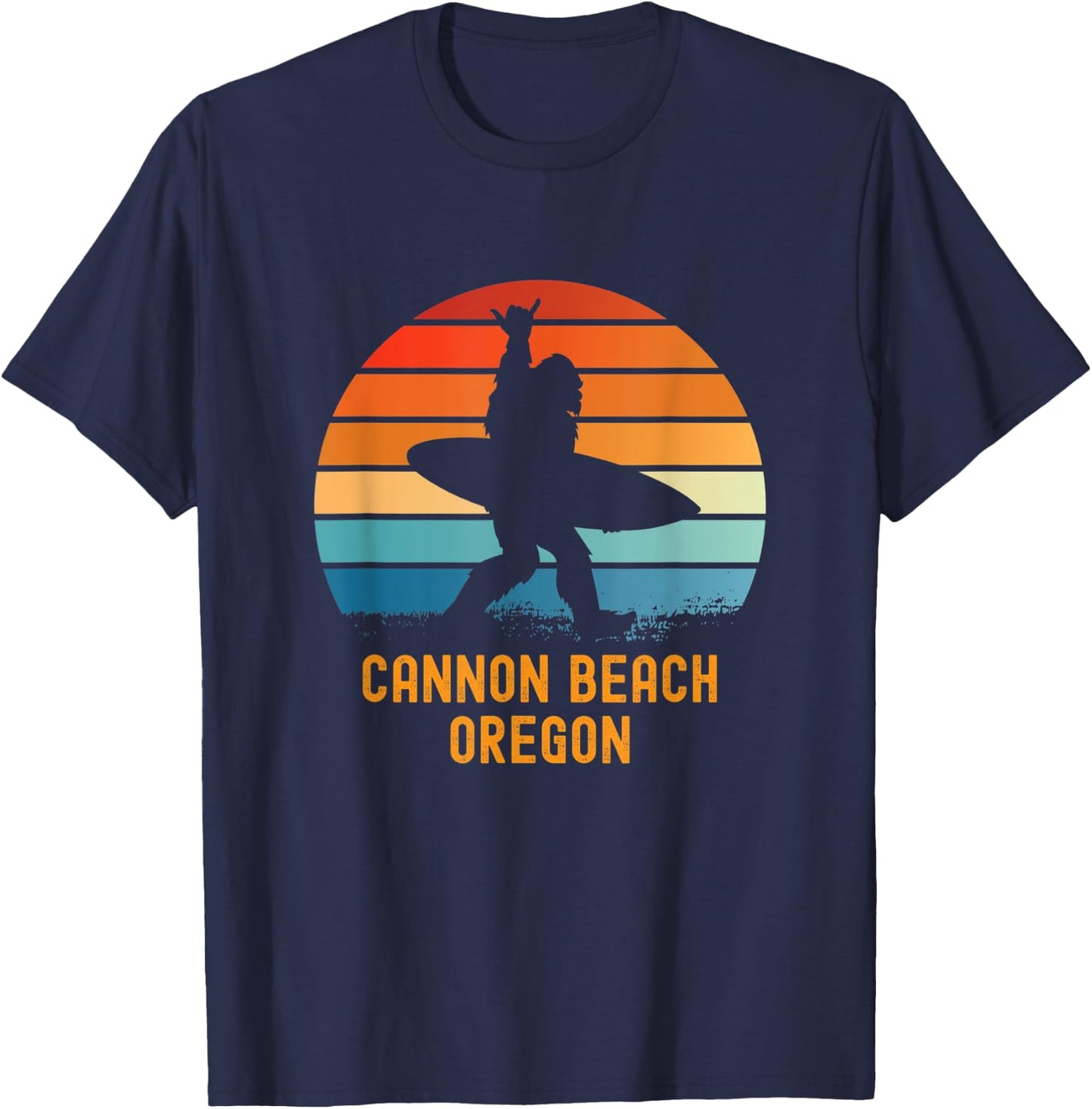 Cannon Beach - Oregon Sasquatch Souvenir Women Kids T-Shirt - T-Shirt | Navy