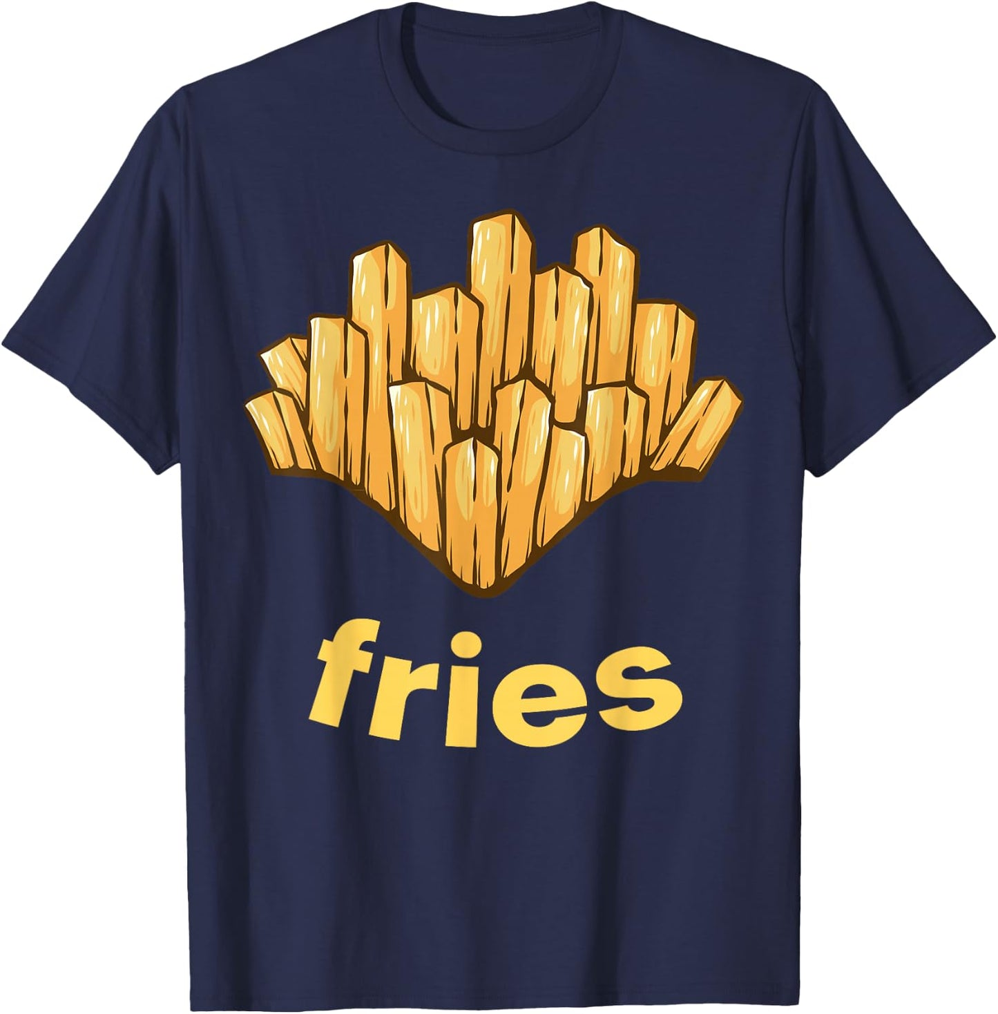 French Fries Costume French Fry Easy DIY Costume French Fry T-Shirt - T-Shirt | Navy