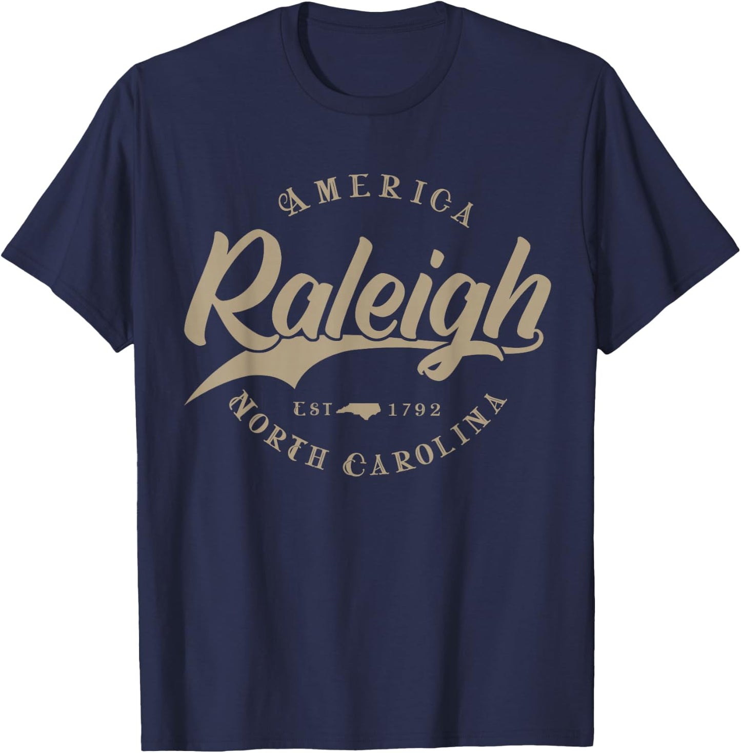 Raleigh NC | North Carolina T-Shirt - T-Shirt | Navy