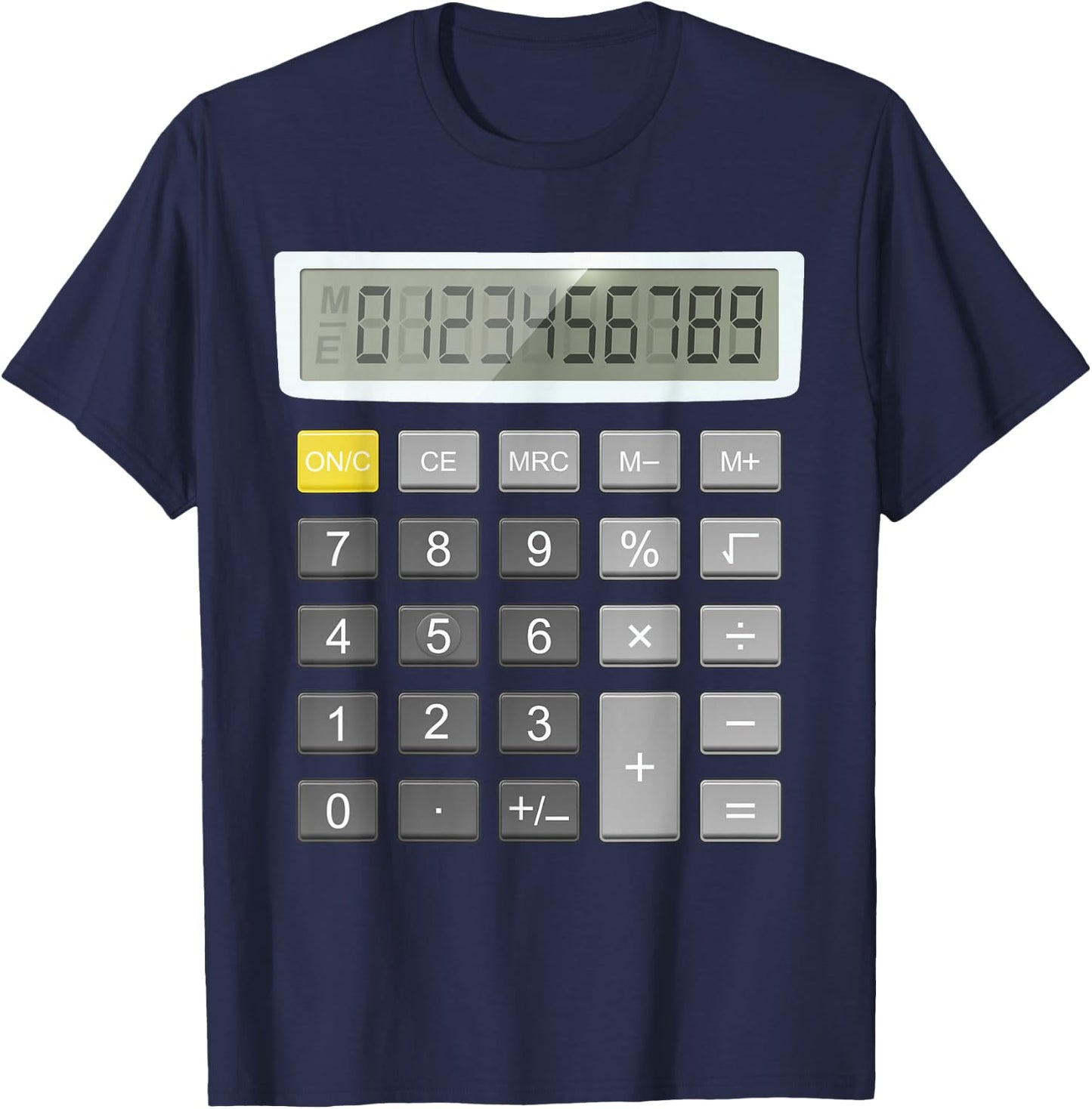 Maths Day Costume Idea for Kids & Calculator Costume T-Shirt - T-Shirt | Navy