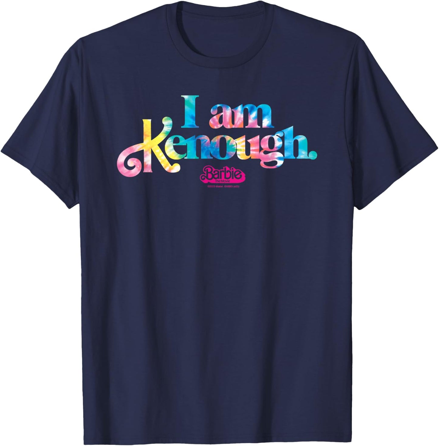 Barbie The Movie - I Am Kenough Tie Dye Logo T-Shirt - T-Shirt | Navy