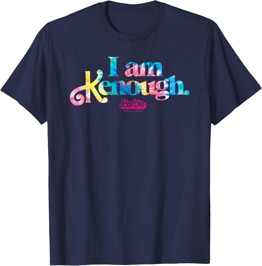 Barbie The Movie - I Am Kenough Tie Dye Logo T-Shirt - T-Shirt | Navy
