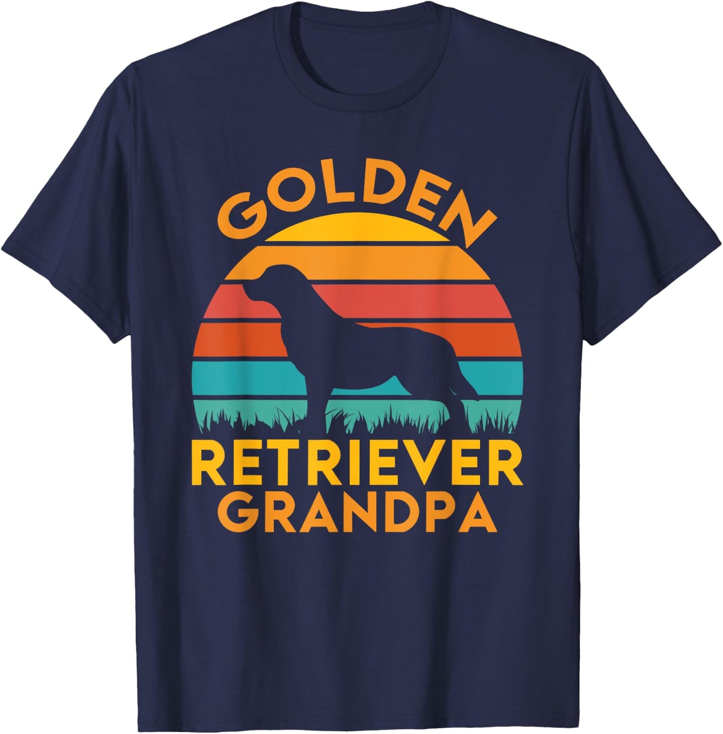 Golden Retriever Grandpa T-Shirt - T-Shirt | Navy