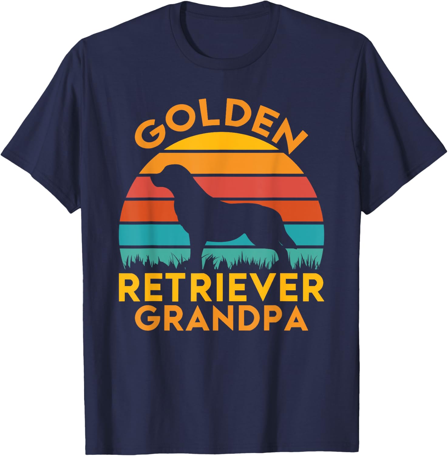 Golden Retriever Grandpa T-Shirt - T-Shirt | Navy