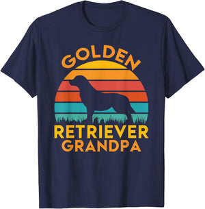 Golden Retriever Grandpa T-Shirt - T-Shirt | Navy