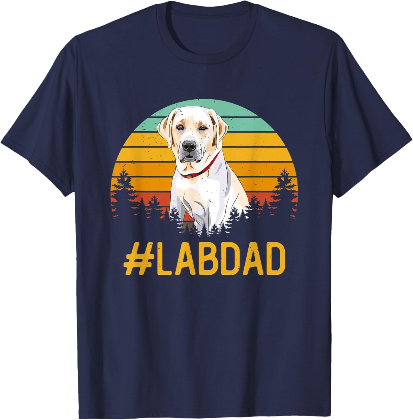 Labdad Dog Lover Fathers Day Labrador Puppy Breeder Dog Dad Women T-Shirt - T-Shirt | Navy